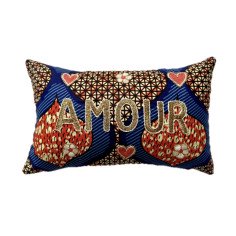 Embroidered cushion AMOUR