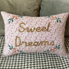 Embroidered cushion Sweet...