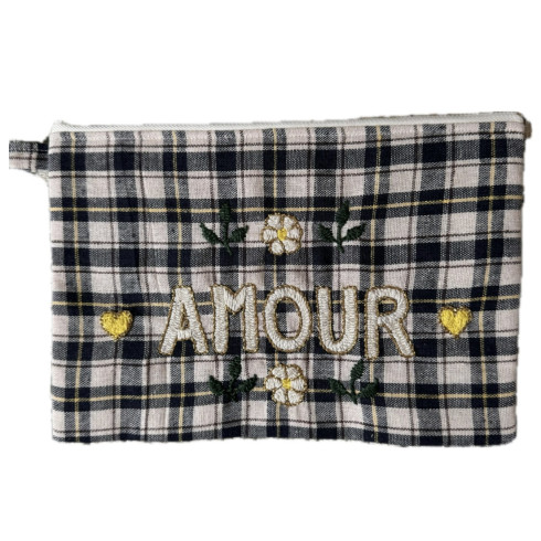 Pochette brodée GM AMOUR