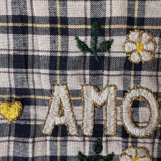 Pochette brodée GM AMOUR 2