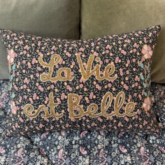 Embroidered cushion AMOUR
