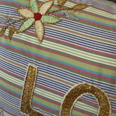 Embroidered cushion LOVE 2