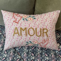 Embroidered cushion AMOUR