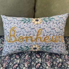Mini embroidered cushion LOVE
