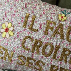 Embroidered cushion LOVE 2
