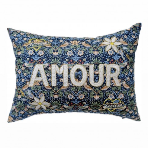 Embroidered cushion AMOUR