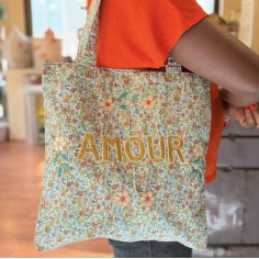 Lisette embroidered bag AMOUR
