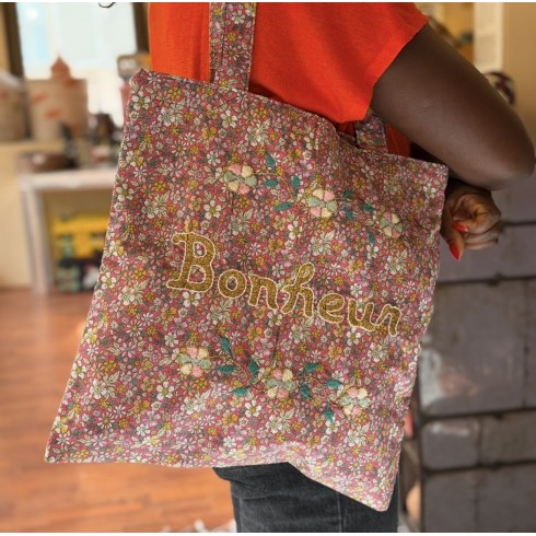 Sac Lisette brodé Bonheur
