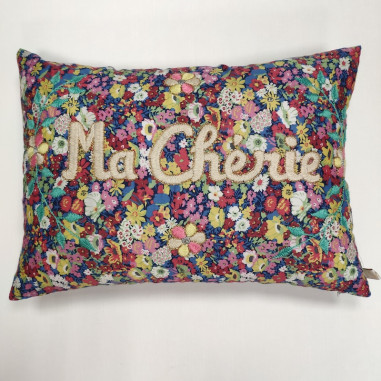 Coussin brodé Ma chérie
