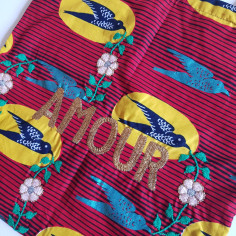 Lisette embroidered wax bag...
