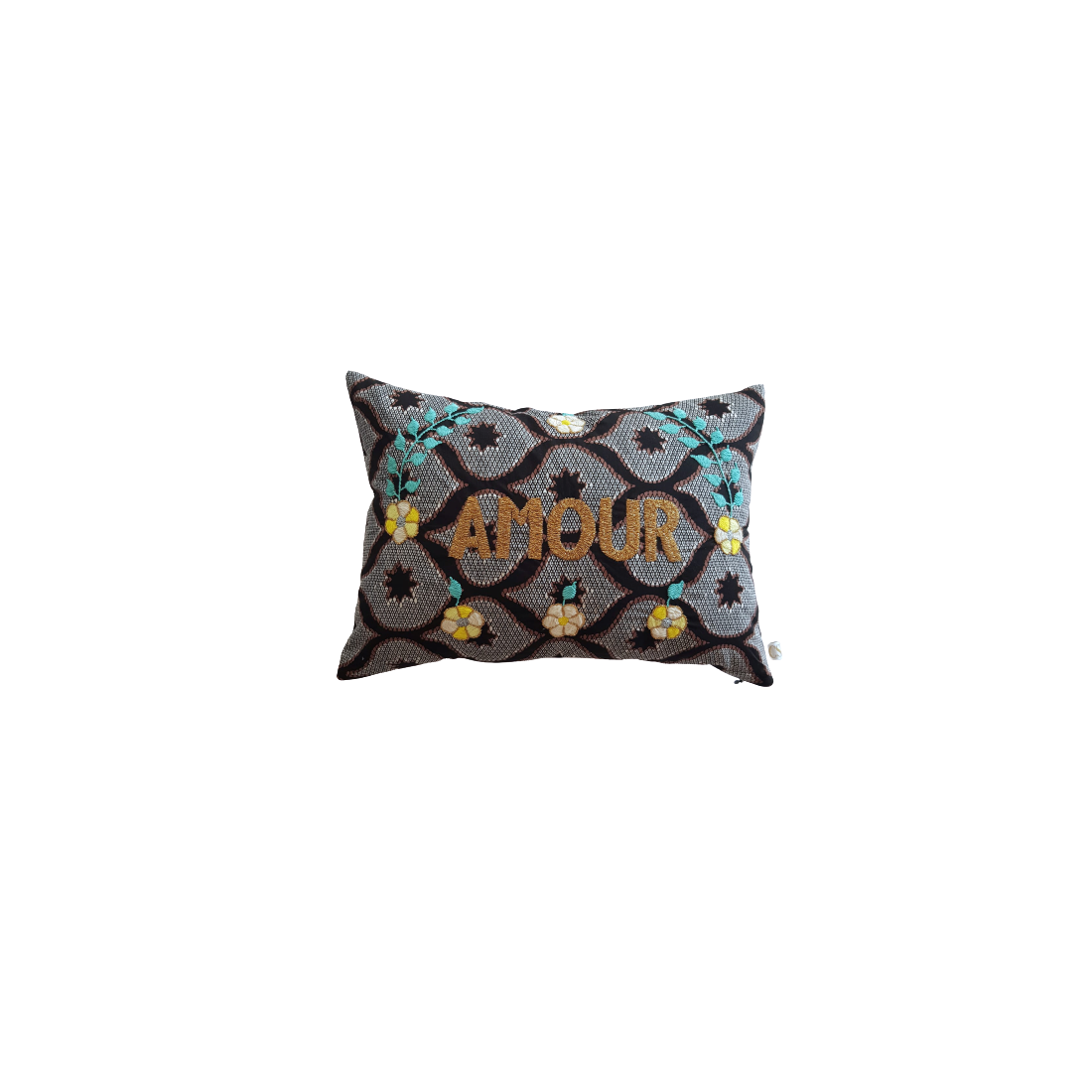 Embroidered wax cushion AMOUR Embroidered wax cushion AMOUR