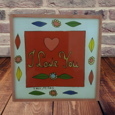 Peinture sous verre 10x10 2