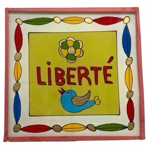 Peinture sous verre 10x10 - Liberté