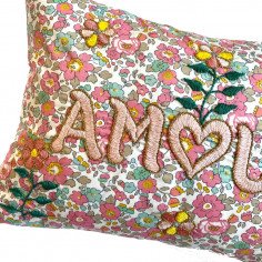 Embroidered cushion AMOUR