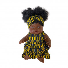 Poupée Amy robe jaune et noire