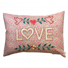 Embroidered cushion LOVE 2