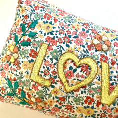 Embroidered cushion LOVE 2