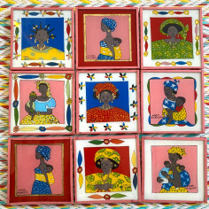 Painting under glass 10x10 cm 2