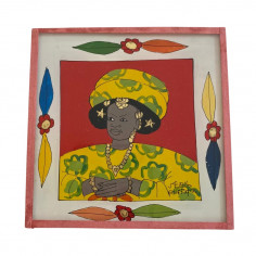 Painting under glass 10x10 cm