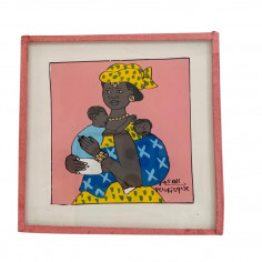 Peinture sous verre 10x10cm