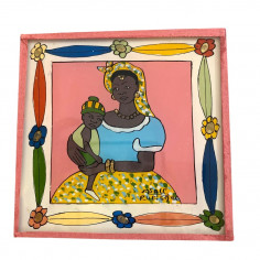 Painting under glass 10x10 cm