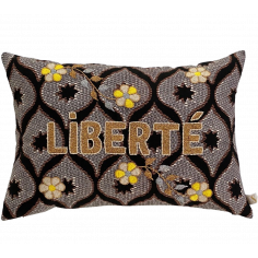 Embroidered cushion LIBERTE